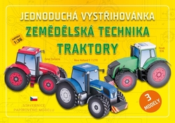 Jednoduchá vystřihovánka Zemědělská technika - TRAKTORY